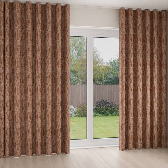 Wave curtains in a modern room